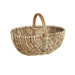 Cesta Rattan Oval  com alça